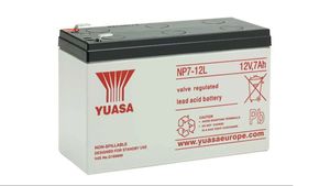 Batería Yuasa Sellada NP7-12L plomo-ácido 12V 7Ah VRLA Compatible con SAI