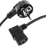 Cable de alimentación eléctrico IEC-60320 C13 acodado a schuko macho de 1.8 m - CH03100 - 01