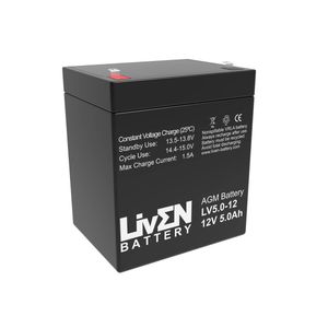 Batería AGM de 12V y 5Ah LiVEN