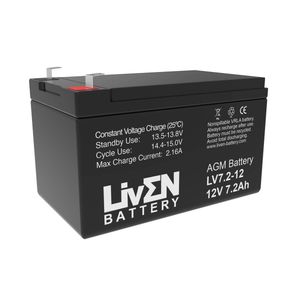 Batería AGM de 12V y 7.2Ah LiVEN
