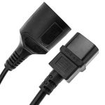 Cable de alimentación eléctrico IEC-60320 C14 a schuko hembra de 1.8m - FA09200 - 05