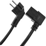 Cable de alimentación eléctrico IEC-60320 C13 acodado a schuko macho de 1.8 m - CH03100 - 05