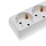 Regleta de enchufes 6 schuko 16A 250V blanca con interruptor y cable de 1.5m - IA03500 - 03
