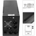 SAI de linea sinusoidal SW-PRO de 2200VA 1400W con 4 schuko - UP12200 - 03