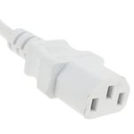 Cable de alimentación IEC-60320 blanco C13 SCHUKO-macho 3m - CH08200 - 04