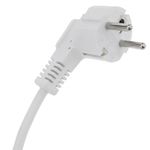 Cable de alimentación eléctrico IEC-60320 blanco C13 Schuko macho 5 m - CH08300 - 03