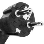 Prolongador de cable eléctrico schuko macho a hembra de 2 m negro - CH00600 - 03