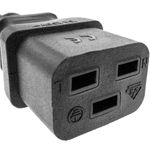 Cable eléctrico alta calidad 3x1.5mm² IEC60320 C19-hembra a C14-macho 1.8m - FA07100 - 03