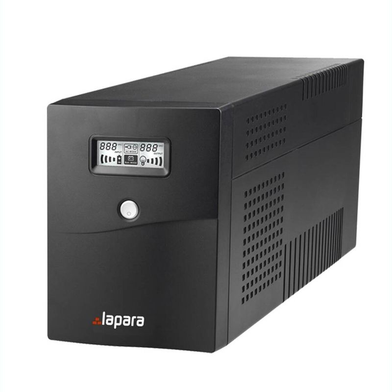 SAI Lapara 850VA / 480W, in-LINE, 2x Schuko, USB, RJ11, LCD - LA-VST-850-LCD - 01