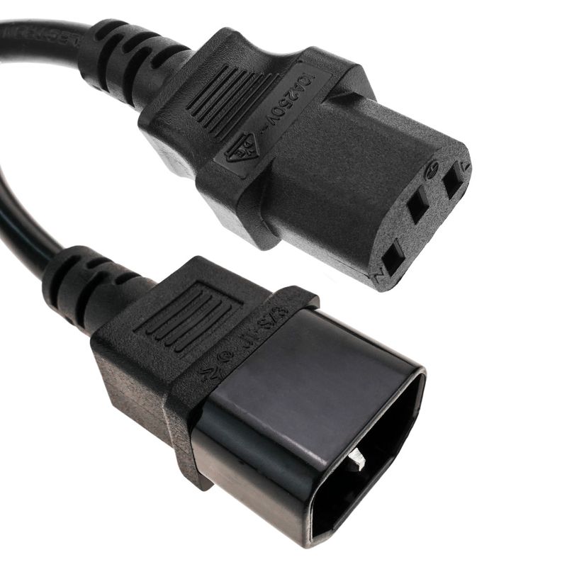 Cable de alimentación eléctrico IEC-60320 C13 a C14 de 3m - CH02200 - 01