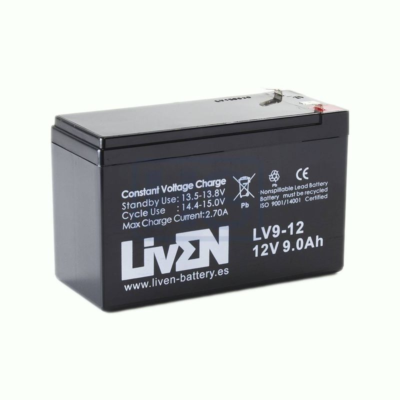Batería AGM de 12V y 9Ah LiVEN - LV9-12 - 01