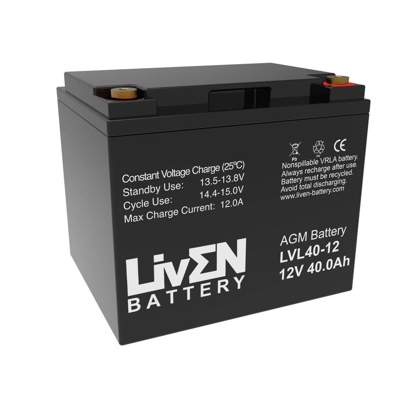 Batería AGM de 12V y 40Ah LiVEN - LVL40-12 - 01